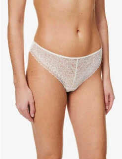 Passionata Pila Lace-trim Stretch-woven Briefs -Reisi Clothing Shop R04093368 PEARL ALT04