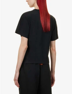 Censored Graphic-print Cotton T-shirt -Reisi Clothing Shop R04093527 BLACKWHITE ALT03