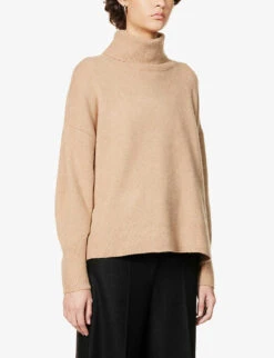 Joseph Turtleneck Cashmere-blend Knitted Jumper -Reisi Clothing Shop R04095143 LIGHTCAMEL ALT02