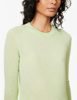 Joseph Regular-fit Round-neck Cashmere Jumper -Reisi Clothing Shop R04095144 OLIVINE ALT04