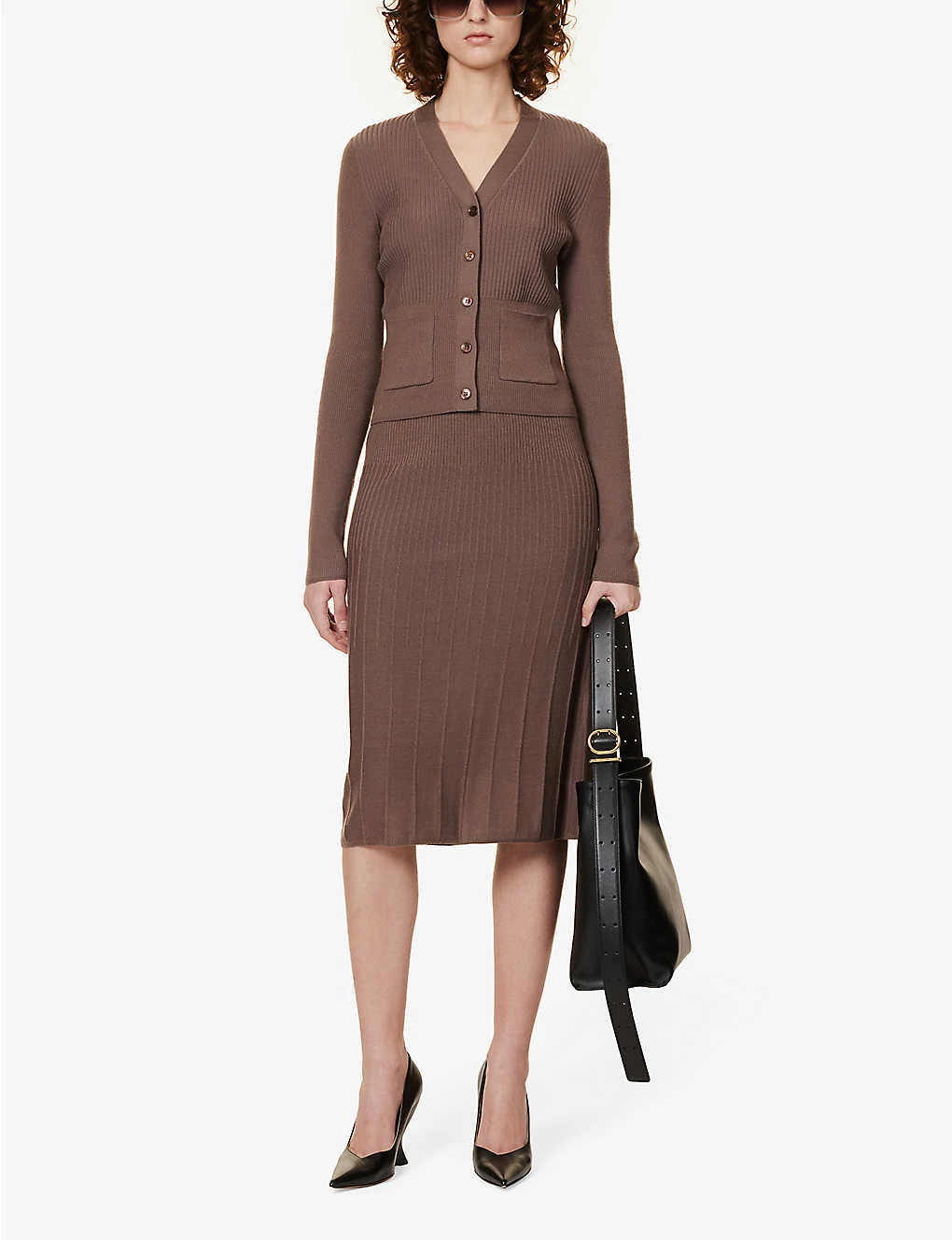 Joseph Ribbed Slim-fit Wool-blend Knitted Cardigan 4 Joseph Ribbed Slim-fit Wool-blend Knitted Cardigan - Image 2