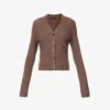 Joseph Ribbed Slim-fit Wool-blend Knitted Cardigan 1 Joseph Ribbed Slim-fit Wool-blend Knitted Cardigan -Reisi Clothing Shop R04095359 TRUFFLE M