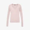 Joseph Brushed V-neck Cashmere Jumper -Reisi Clothing Shop R04095381 SWEETPEA M