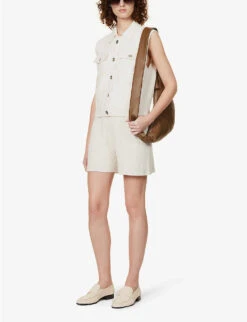 Joseph Relaxed-fit Mid-rise Silk-blend Knitted Shorts 8 Joseph Relaxed-fit Mid-rise Silk-blend Knitted Shorts -Reisi Clothing Shop R04095459 IVORY ALT01