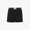 Calvin Klein 1996 Brand-patch Recycled Cotton-blend Sleep Shorts -Reisi Clothing Shop R04096765 BLACK M