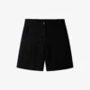 Longline Relaxed-fit Linen Shorts -Reisi Clothing Shop R04097408 BLACK M