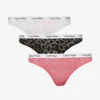 Calvin Klein Carousel Mid-rise Pack Of Three Stretch-lace Briefs -Reisi Clothing Shop R04097657 CERISEWHITEBLACK M