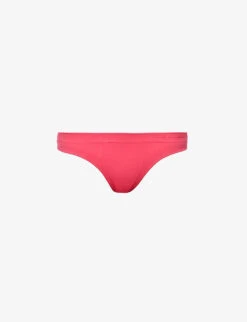 Calvin Klein Bonded Flex Branded-waistband Mid-rise Stretch-woven Thong
