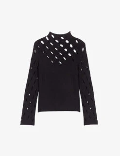 Maje Open-weave Woven Jumper