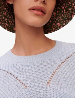 Maje Mikally Cropped Wool-blend Jumper -Reisi Clothing Shop R04101739 BLEUS ALT04