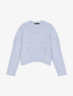 Maje Mikally Cropped Wool-blend Jumper