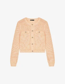 Maje Marguette Sequin-embellished Knitted Cardigan
