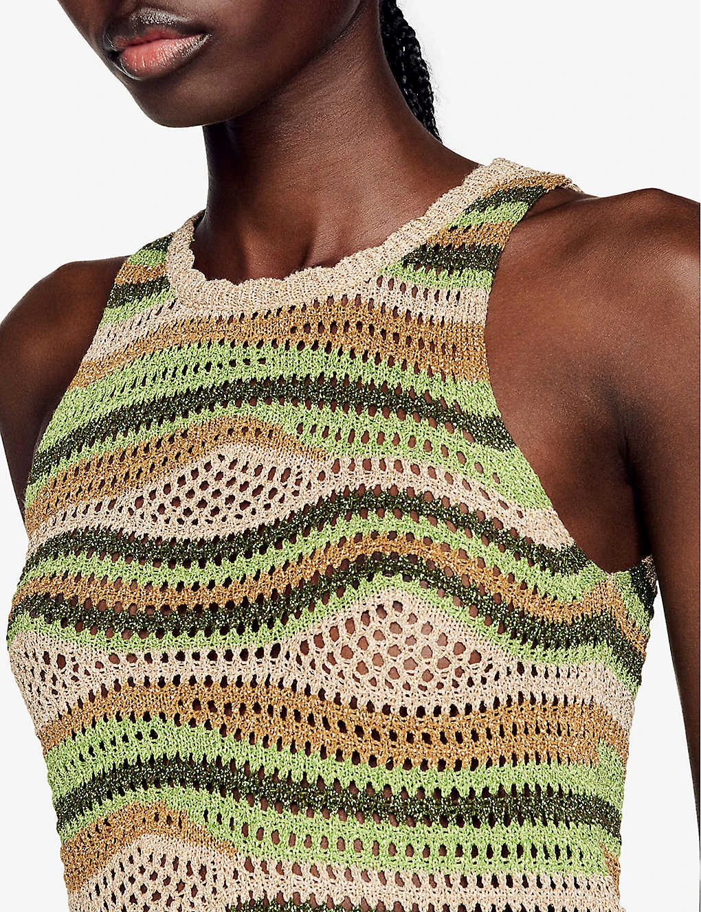 Sandro Crochet-pattern Woven Top 6 Sandro Crochet-pattern Woven Top - Image 5