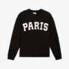 CLAUDIE PIERLOT Paris Patch-print Cotton-blend Jumper -Reisi Clothing Shop R04103280 NOIRGRIS M