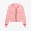CLAUDIE PIERLOT Matressi Braided-trim Stretch-knit Cardigan -Reisi Clothing Shop R04103303 DIVERS M
