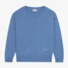 CLAUDIE PIERLOT Madi Logo-embroidered Cashmere Jumper 2 CLAUDIE PIERLOT Madi Logo-embroidered Cashmere Jumper -Reisi Clothing Shop R04103311 BLEUS M