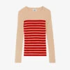 CLAUDIE PIERLOT Mandibule Stripe-pattern Stretch-knit Fitted Jumper -Reisi Clothing Shop R04103386 DIVERS M