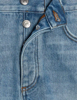 CLAUDIE PIERLOT Earthblue Mid-rise Five-pocket Denim Shorts -Reisi Clothing Shop R04103410 DENIMJEAN ALT05