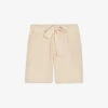 CLAUDIE PIERLOT Belted High-rise Cotton Shorts