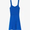 CLAUDIE PIERLOT Embroidered Sleeveless Woven Mini Dress