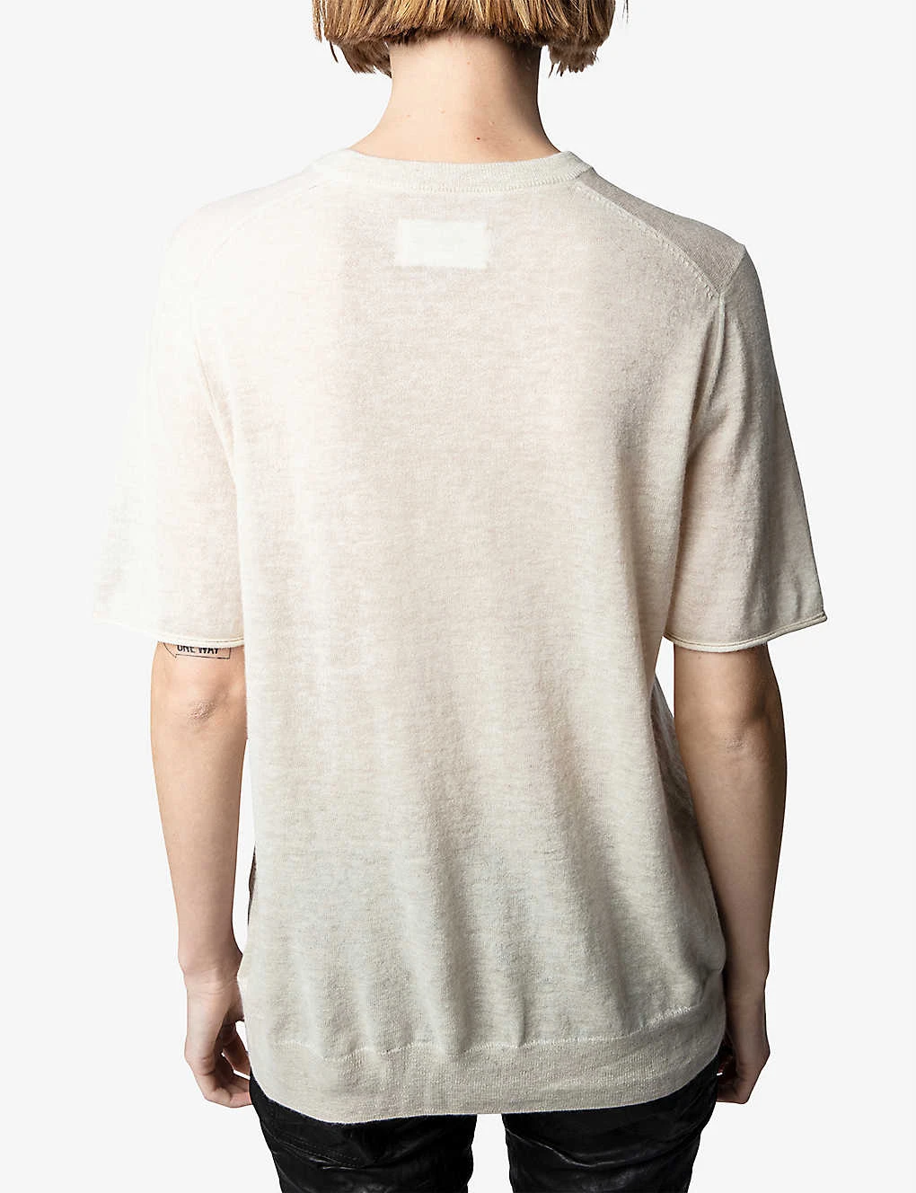 Zadig & Voltaire Ida Heart-motif Cashmere T-shirt 6 Zadig & Voltaire Ida Heart-motif Cashmere T-shirt - Image 4