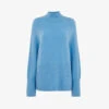 Whistles Oversized Funnel-neck Stretch-knit Jumper -Reisi Clothing Shop R04106972 BLUE M