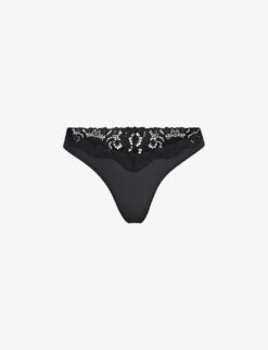 Fits Everybody Lace-trimmed Stretch-woven Thong