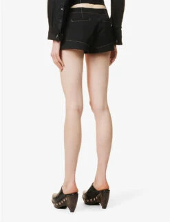 Jacquemus Le Short High-rise Wool Shorts -Reisi Clothing Shop R04107849 BLACK ALT03