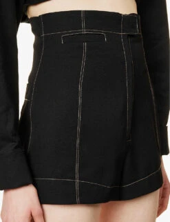 Jacquemus Le Short High-rise Wool Shorts -Reisi Clothing Shop R04107849 BLACK ALT04