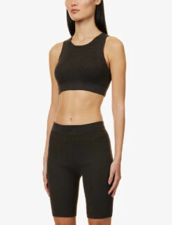 ESSENTIALS Logo-tab Ribbed Woven Shorts 9 ESSENTIALS Logo-tab Ribbed Woven Shorts -Reisi Clothing Shop R04111040 OFFBLACK ALT02