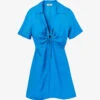 Sandro Open-front Woven Mini Dress -Reisi Clothing Shop R04111190 BLEUS M