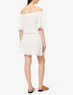 Melissa Odabash Michelle Floral-embroidered Woven Mini Dress -Reisi Clothing Shop R04111517 WHITE ALT03