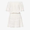 Melissa Odabash Michelle Floral-embroidered Woven Mini Dress -Reisi Clothing Shop R04111517 WHITE M