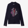 Zadig & Voltaire Malta Motif-embroidered Merino-wool Jumper -Reisi Clothing Shop R04113372 ENCRE M
