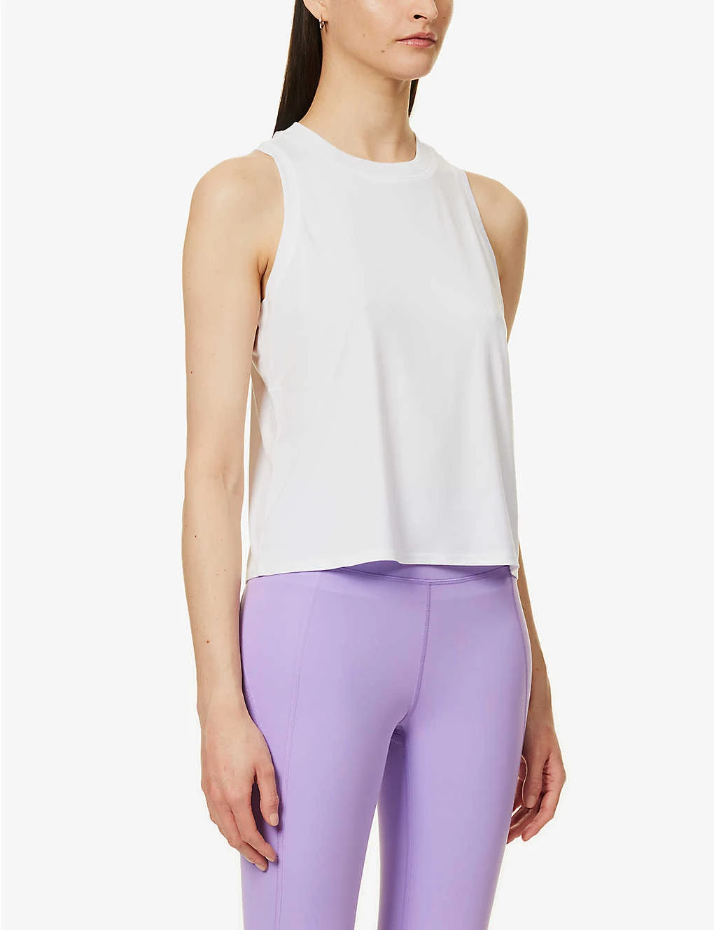 Vuori Energy Sleeveless Logo-patch Stretch-jersey Top 5 Vuori Energy Sleeveless Logo-patch Stretch-jersey Top - Image 3