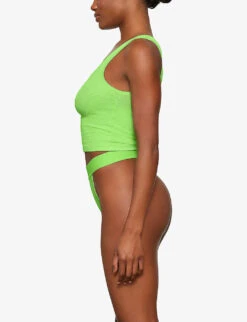 Ribbed Stretch-cotton Tank Top -Reisi Clothing Shop R04118233 NEONLIME ALT02