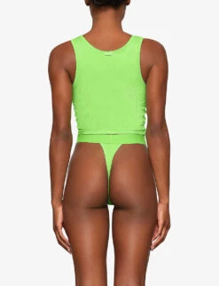 Ribbed Stretch-cotton Tank Top -Reisi Clothing Shop R04118233 NEONLIME ALT03