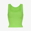 Ribbed Stretch-cotton Tank Top 2 Ribbed Stretch-cotton Tank Top -Reisi Clothing Shop R04118233 NEONLIME M