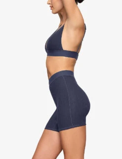 Logo-patch Stretch-cotton Boxers -Reisi Clothing Shop R04118234 NAVY ALT02