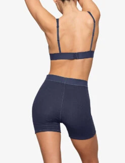 Logo-patch Stretch-cotton Boxers -Reisi Clothing Shop R04118234 NAVY ALT03