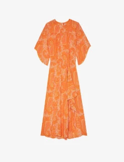 Zadig & Voltaire Rusty Paisley-print Silk Midi Dress