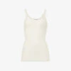 Bottega Veneta Semi-sheer Cotton-blend Knitted Top -Reisi Clothing Shop R04121126 CHALK M