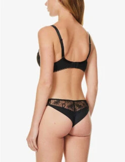 MAISON LEJABY Sin V-neck Underwired Stretch-lace Bra -Reisi Clothing Shop R04122052 04NOIR ALT02