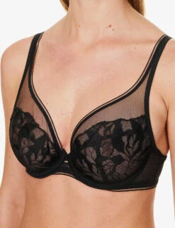 MAISON LEJABY Sin V-neck Underwired Stretch-lace Bra -Reisi Clothing Shop R04122052 04NOIR ALT03