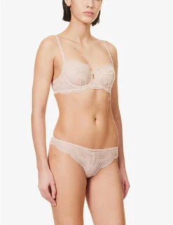 Simone Perele Karma Scallop-trim Stretch-lace Half-cup Bra -Reisi Clothing Shop R04124824 739PEAUROSEE ALT02