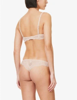 Simone Perele Karma Scallop-trim Stretch-lace Half-cup Bra -Reisi Clothing Shop R04124824 739PEAUROSEE ALT03