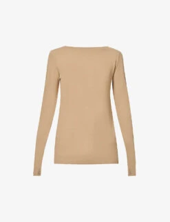 Toteme Boat-neck Long-sleeved Crepe Top