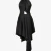 STELLA MCCARTNEY Asymmetric Cut-out Stretch-woven Mini Dress -Reisi Clothing Shop R04125563 BLACK M