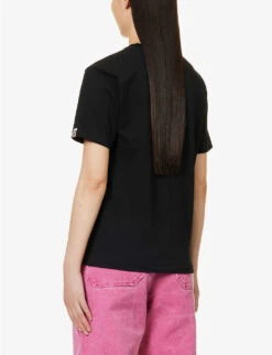 Camouflage-print Brand-patch Cotton-jersey T-shirt -Reisi Clothing Shop R04126054 BLACKXYELLOW ALT03