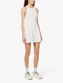 Lululemon Court Crush Sleeveless Stretch-jersey Mini Dress -Reisi Clothing Shop R04127291 WHITE ALT02